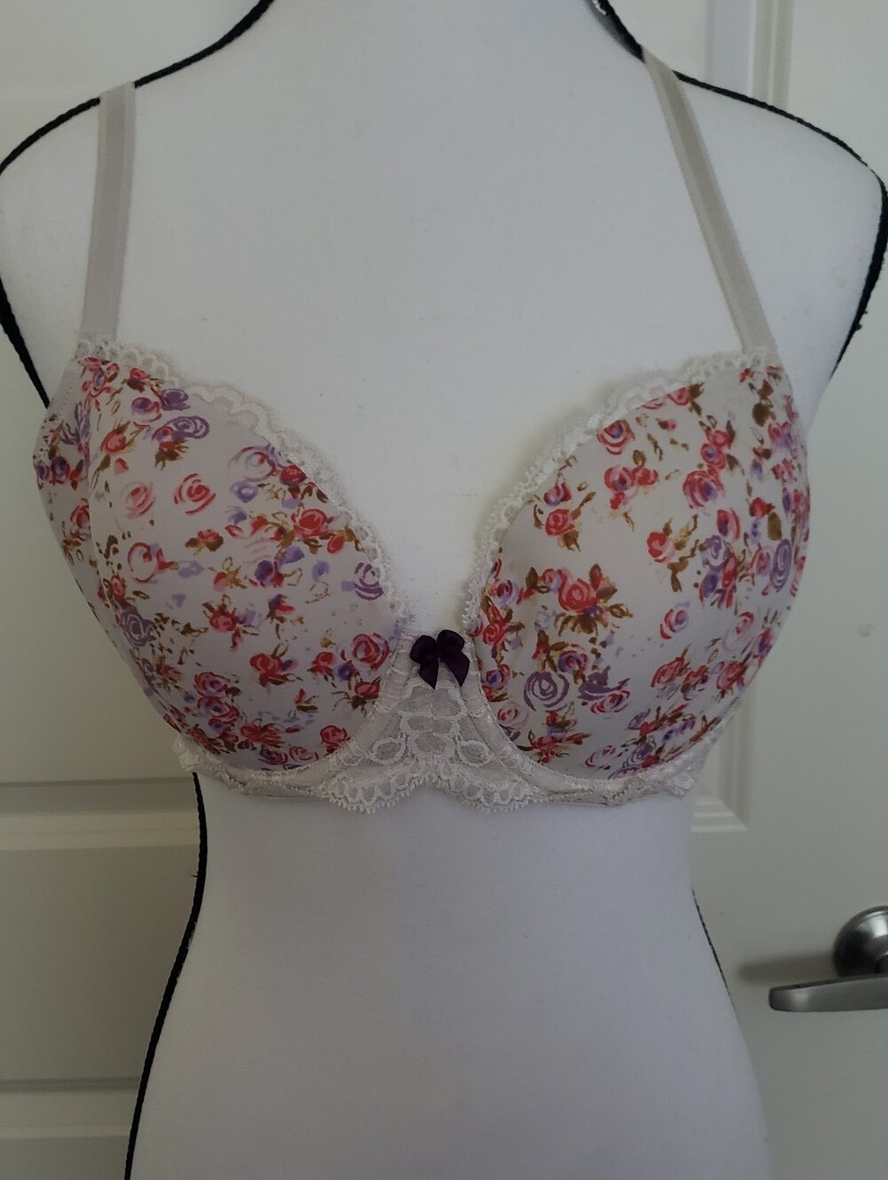 Victoria's Secret Floral Print Dream Angels Lined Demi Bra
